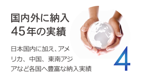 国内外に納入 45年の実績